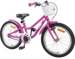 vidaXL Kinderfahrrad 18 Zoll f&uuml;r 5-7 Jahre alt Dunkelrosa - Rosa