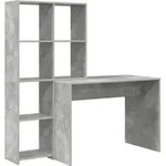 vidaXL Schreibtisch Beton Grau 138,5 x 55 x 143 cm Holzwerkstoff - Grau