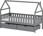 MIRJAN24 Kinderbett mit schubladen Domi, Hausbett, Lattenrost Flex aus