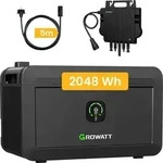 Balkonkraftwerk Speicher 2048Wh Growatt NOAH 2000 mit Growatt NEO-800M-X 800W