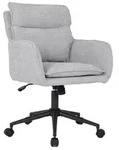 HOME DELUXE B&uuml;rostuhl CORA 100 x 60 x 70 cm Webstoff Grau - H&ouml;henverstellbar 