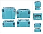 Makita Makpac Set Gr. 1 + 2 + 3 + 4 Transportbox und Werkzeugkiste