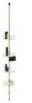 WENKO Edelstahl Teleskop-Eckregal Dolcedo in Gold 31 x 65 -275 x 23 cm - Gold