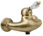 Sapho KIRK&Eacute; CRYSTAL Duscharmatur, kristallen Hebel, Bronze