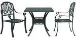 vidaXL 3-tlg. Bistro-Set Gr&uuml;n Aluminiumguss - Gr&uuml;n