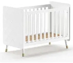 JAXX - BILLY Babybett LF 60 x 120 cm, m. verst. Lattenrost, Ausf. MDF wei&szlig;...