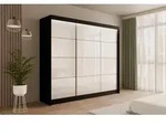 ALTDECOR Kleiderschrank mit Lacobel-Schiebet&uuml;ren, kugelgelagerte...