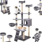Ecosa&reg; XXL Katzen Kratzbaum gro&szlig; 170cm Katzenbaum Kletterturm Kletterbaum f&uuml;r