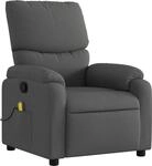 vidaXL Massage-Relaxsessel, Stoff, Dunkelgrau