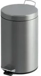 Tritt-M&uuml;lleimer 12 Liter - Matt Edelstahl - Silber