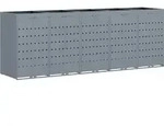 vidaXL Wagenm&uuml;llbeh&auml;lter f&uuml;r 5 Beh&auml;lter Hellgrau 340 x 77,5 x 121,5 cm -...