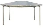Pavillon Schutzhaube 3x4 m Nizza Wasserdicht Transparent - Transparent