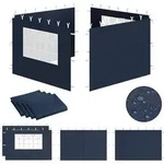Zelsius Seitenw&auml;nde f&uuml;r Pavillon 3x3 m, 4-teilig, Blau, Gartenzelt Seitenwand...