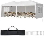 VEVOR Pavillon Faltpavillon, 5,9 x 2,96 x 2,65 m, Festzelt, Gartenzelt mit