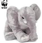 Pl&uuml;schtier Elefant (R&uuml;ssel runter, 25cm) Kuscheltier Stofftier Elephant - Grau