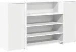 vidaXL Empfangstresen Wei&szlig; 180 x 50 x 103,5 cm Holzwerkstoff - Wei&szlig;