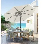SONGMICS Sonnenschirm &Oslash;340 cm UPF 50+ beidseitig um 30&deg; knickbar - Beige
