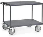 Fetra ESD-Tischwagen - Stahlbl.-Plattformen Ladefl&auml;che 850x500 mm, 9400B - Grau
