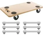 AREBOS Rollbrett 6er Set | M&ouml;belroller bis 200 kg, inkl. Gummipads
