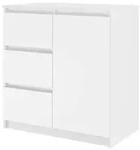 Topeshop 1D3S BIEL KPL, Wei&szlig;, 3 Schublade(n), Partikelbord, Modern - Wei&szlig;