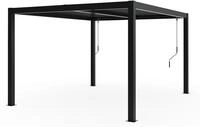 Sojag Milo 1012 Stahl Pergola mit Lamellendach Schwarz 3x3,5 m