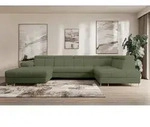 ALTDECOR Ecksofa - COMA U - 345x203x79 - Gr&uuml;n Corner Sofa Eckcouch Couch...