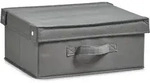 Zeller Aufbewahrungsbox mit Deckel, faltbar, grau, 33 x 28 x 15 cm, 14605 - Grau