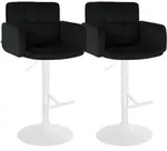 CLP 2er Set Barhocker Los Angeles Samtbezug h&ouml;henverstellbar drehbar bis 150 kg