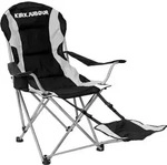 KIRKJUB&Oslash;UR&reg; gepolsterter Campingstuhl mit Fu&szlig;ablage &ndash; klappbarer Outdoor-Stuhl,