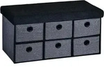 KESPER Sitzbank mit Aufbewahrungsboxen &ndash; - &ndash; gepolstert, 6 F&auml;cher &ndash; 78 x 38 x