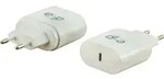 E+P AC 211 ws 1-Port USB Ladeger&auml;t max 25W Euro-Stecker/USB-C Kupplung PD...