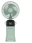 Xlayer Handventilator klappbar/wiederaufladbar mit Smartphonehalterung - T&uuml;rkis