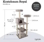 Lycce Kratzbaum gro&szlig;, mehrst&ouml;ckiger Katzenbaum inkl. 10 Kratzs&auml;ulen mit