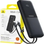 BASEUS Lipow Powerbank 10000mAh 22,5W USB-C/A, USB-C & Lightning Kabel - Schwarz