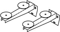 Geberit 500260000, Geberit Montagewinkel-Set Publica 45cm, mit Stellfu&szlig;ablagen, 2