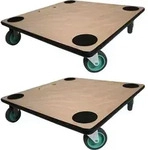 Profi Transportroller HERCULES | BxT 50x50 cm | Traglast 150 kg | 4 Gummirollen...