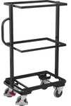 VARIOfit Beistellwagen mit 3 offenen B&ouml;den, starr 610x410mm RAL 7016 Anthrazitgrau