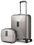 Redolz Essentials 14 Kofferset 2 tlg. Kabinentrolley mit Dehnfalte & Beautycase...