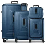 Redolz Essentials14 4-Rollen Kofferset Beautycase 4tlg mit Dehnfalte Laptopfach...