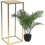 DanDiBo Blumenhocker Metall Gold Eckig 70 cm Blumenst&auml;nder Beistelltisch 96506 L