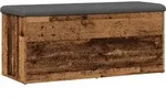 vidaXL Sitzbank mit Stauraum Altholz-Optik 102x42x45 cm Holzwerkstoff - Braun