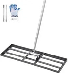 VEVOR Rasenrechen, 762 x 254 mm Grundplatte, Kohlenstoffstahl-Nivellierrechen,