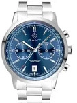 GANT Herrenuhr Quarzuhr silber / blau onesize Herren 42 mm G196002, G196003 - Silber