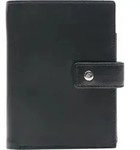 Esquire Leder Geldb&ouml;rse Rome Wallet High Black schwarz - Schwarz