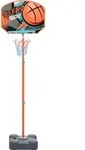 vidaXL Tragbares Basketball Spiel-Set Verstellbar 109-141 cm - Wei&szlig;