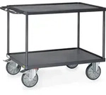 Fetra ESD-Tischwagen - Stahlblech-Wannen Ladefl&auml;che 1.000 x 700 mm, 9402W - Grau