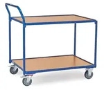 fetra 2744, Sperrholz, Stahl, Regalwagen, Blau, 300 kg, 4 Rad/R&auml;der, 12,5 cm