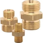 Druckluft-Doppelnippel Au&szlig;engewinde: 3/8'/3/8'