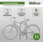5 x Fahrradanlehnb&uuml;gel 111,5 x 40 cm Stahl feuerverzinkt &Oslash; 49 mm Einbetonieren