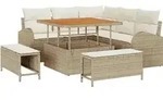 vidaXL Gartensofa-set 8 Stk. Beige Poly-Rattan - Beige